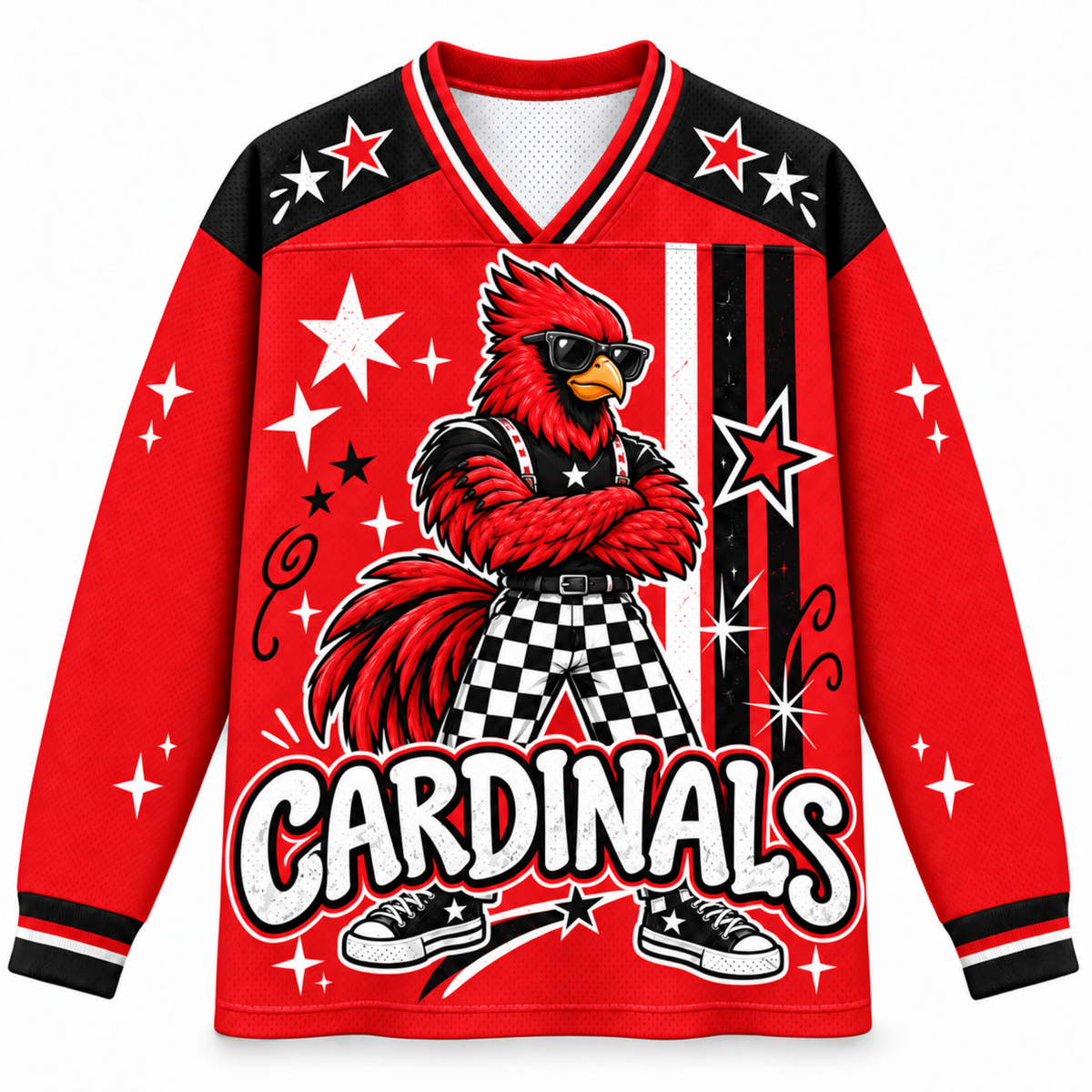 Chaotic Club Cool Mascot Game Day Long Sleeve Jersey
