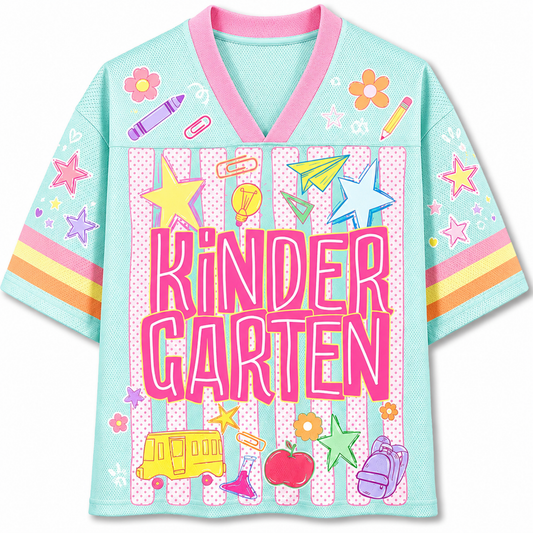 ChaoticClub Striped Custom Back To School Love Mesh Jersey