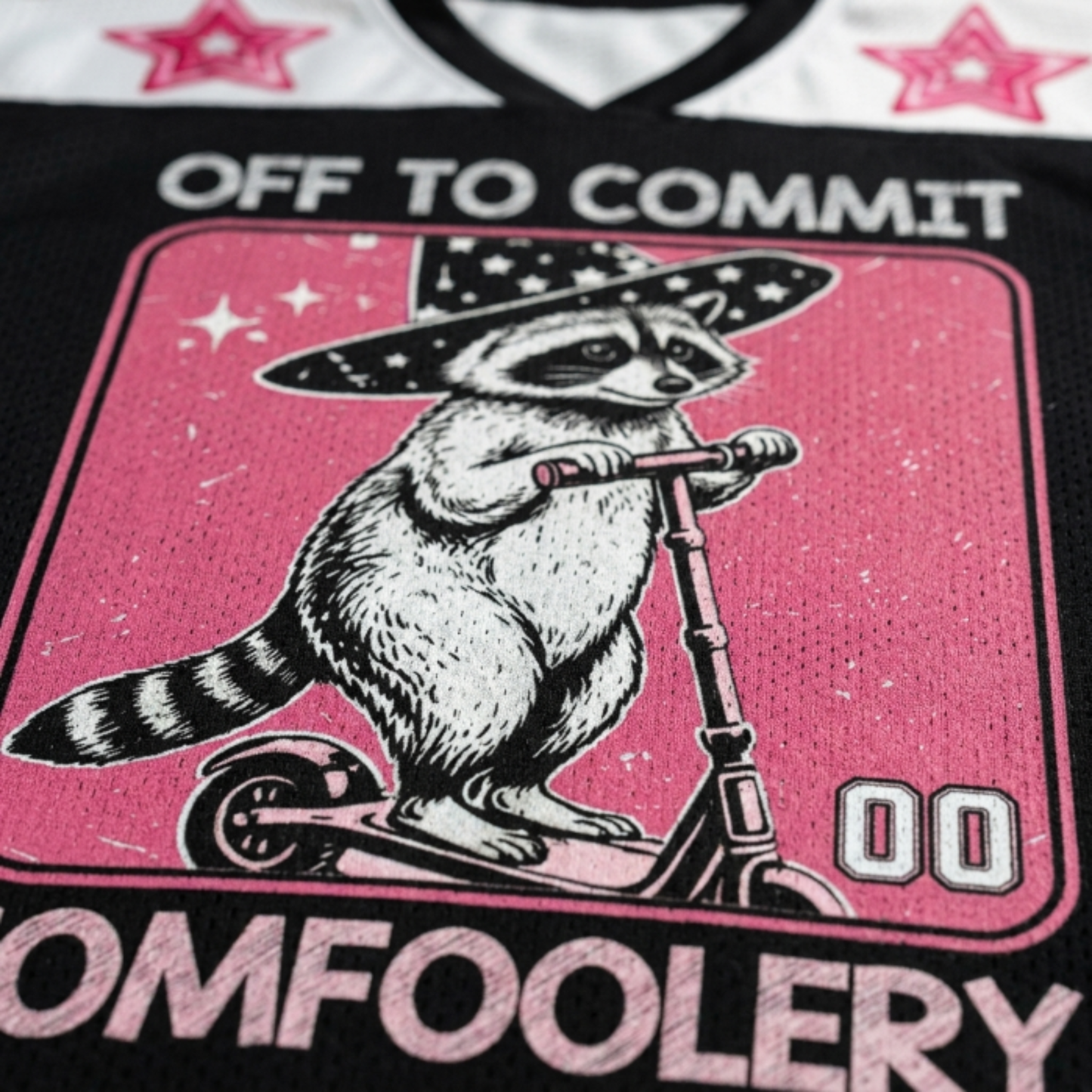 ChaoticClub Off To Commit Tomfoolery Raccoon Mesh Jersey