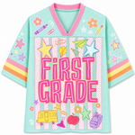 ChaoticClub Striped Custom Back To School Love Mesh Jersey