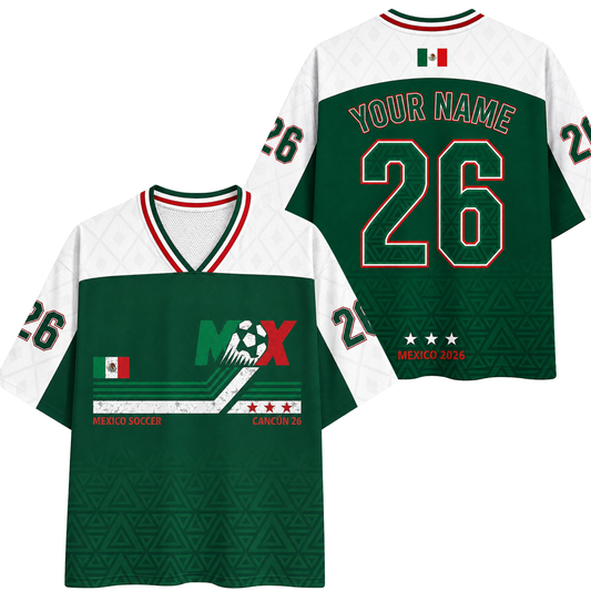 ChaoticClub Mexico Soccer Vintage  Personalized Mesh Jersey
