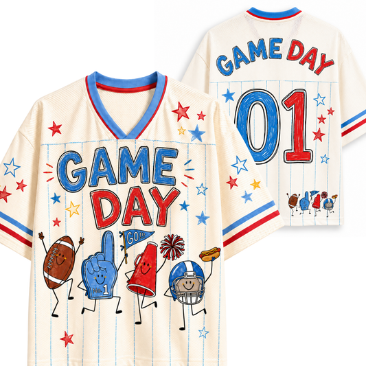Chaotic Club Football Characters Game Day Tailgate Mesh Jersey
