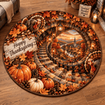Chaotic Club Personalized Thanksgiving 3D Spiral Staircase Rug