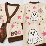 Chaotic Club Pink Ghost Vintage Halloween Cardigan