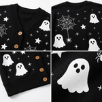 Chaotic Club Haunted Stars Vintage Halloween Cardigan