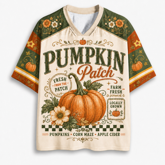 Chaotic Club Vintage Autumn Retro Pumpkin Patch Mesh Jersey