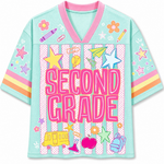 ChaoticClub Striped Custom Back To School Love Mesh Jersey