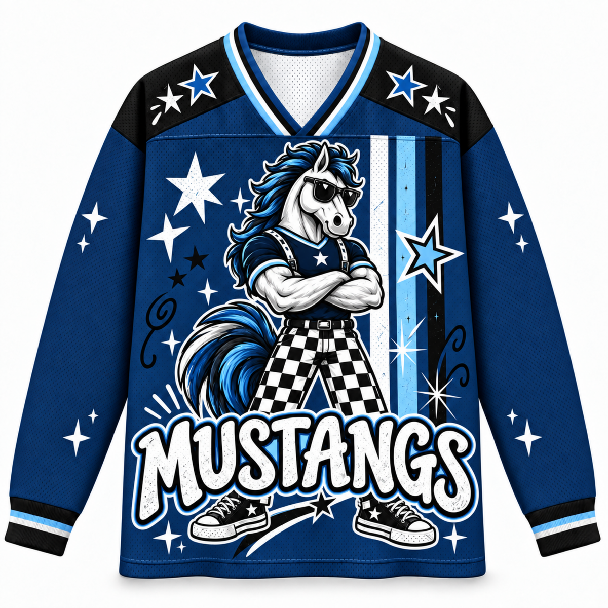 Chaotic Club Cool Mascot Game Day Long Sleeve Jersey