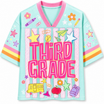 ChaoticClub Striped Custom Back To School Love Mesh Jersey