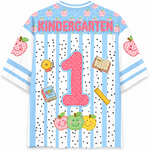ChaoticClub Preppy Back to School Smiley Apple Mesh Jersey