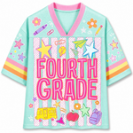 ChaoticClub Striped Custom Back To School Love Mesh Jersey