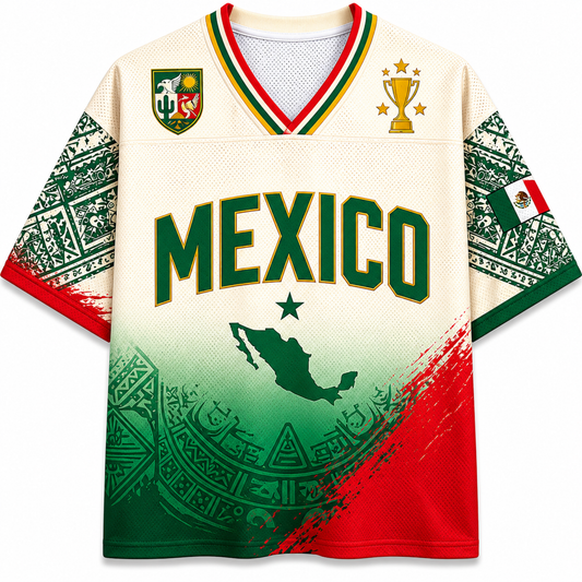 ChaoticClub Vintage Mexico World Mesh Jersey - Back View Design