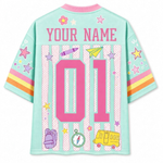 ChaoticClub Striped Custom Back To School Love Mesh Jersey