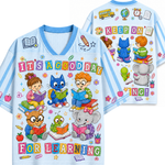ChaoticClub Children's Book Characters It's A Good Day Learning Mesh Jersey