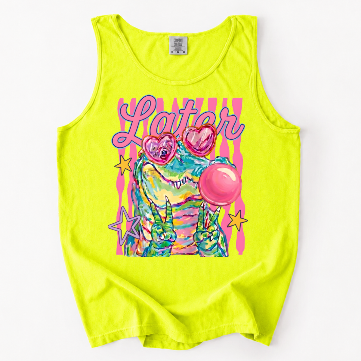 ChaoticClub Summer Striped Later Alligator Tank Top