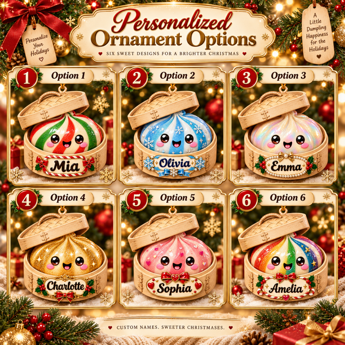 Chaotic Club Personalized Christmas Dumpling Ornament
