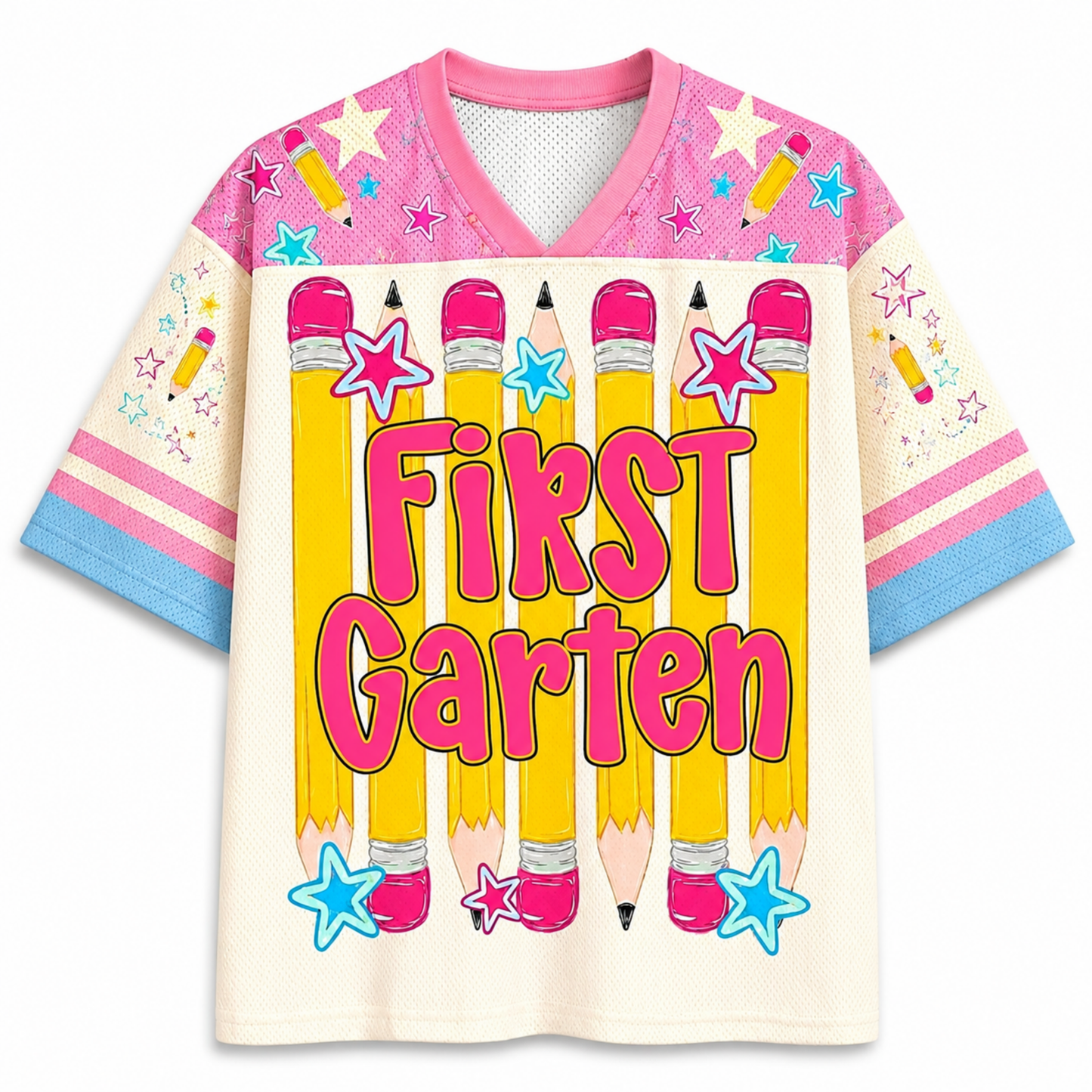 ChaoticClub Stripes Pencil Pink Gingham Grade Mesh Jersey