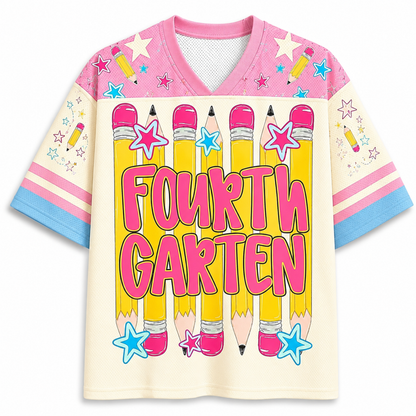 ChaoticClub Stripes Pencil Pink Gingham Grade Mesh Jersey
