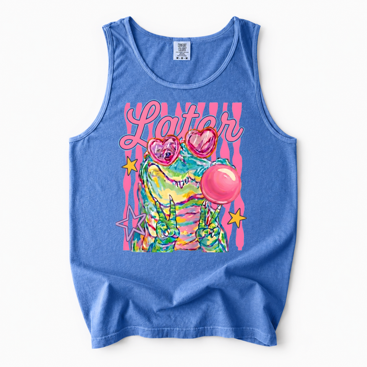 ChaoticClub Summer Striped Later Alligator Tank Top