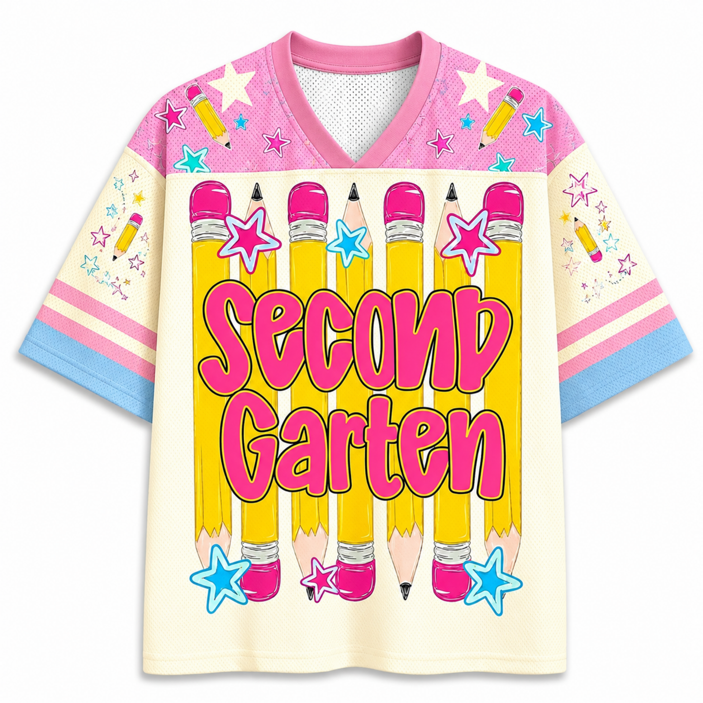 ChaoticClub Stripes Pencil Pink Gingham Grade Mesh Jersey