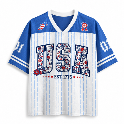 ChaoticClub 1776 USA Floral Mesh Jersey