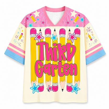 ChaoticClub Stripes Pencil Pink Gingham Grade Mesh Jersey