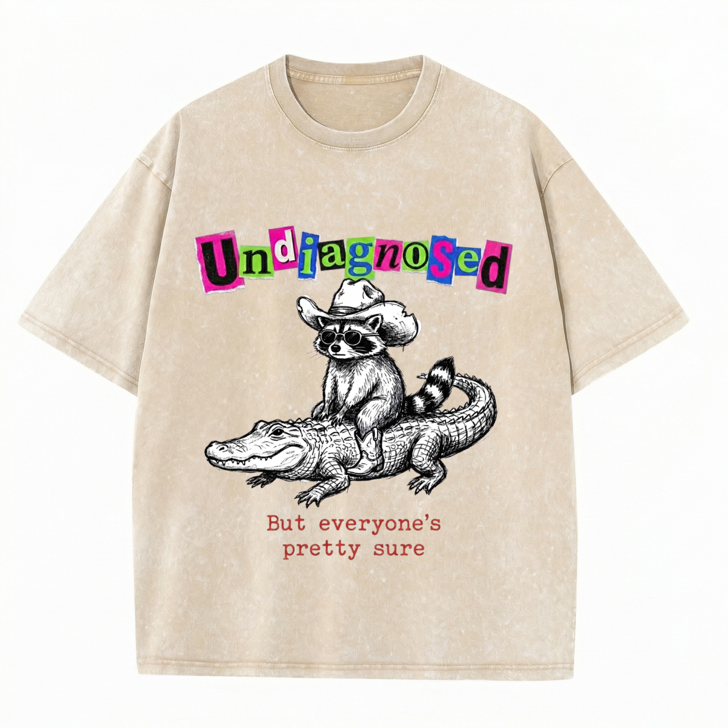 ChaoticClub Undiagnosed Raccoon Washed T-Shirt