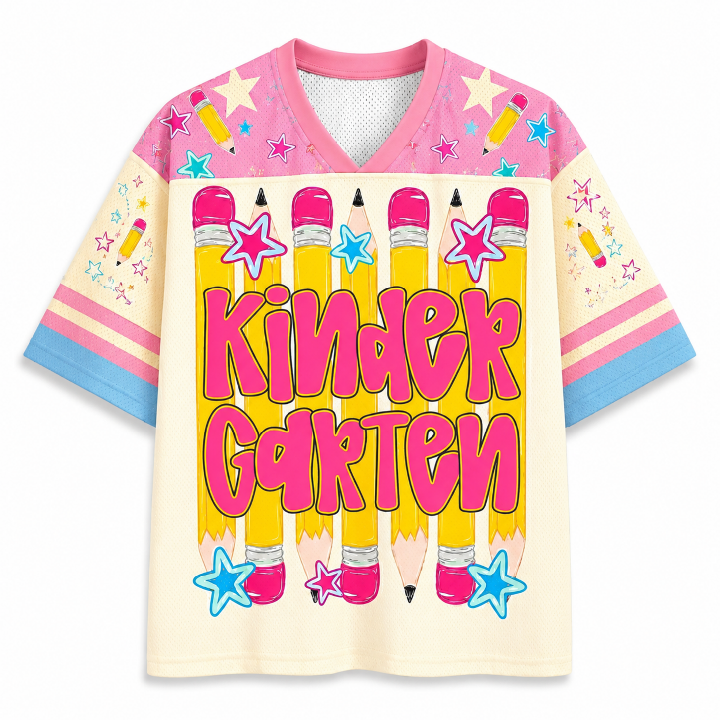 ChaoticClub Stripes Pencil Pink Gingham Grade Mesh Jersey