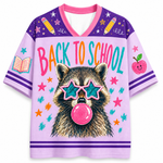 ChaoticClub Bubble Gum Raccoon Back to School Mesh Jersey