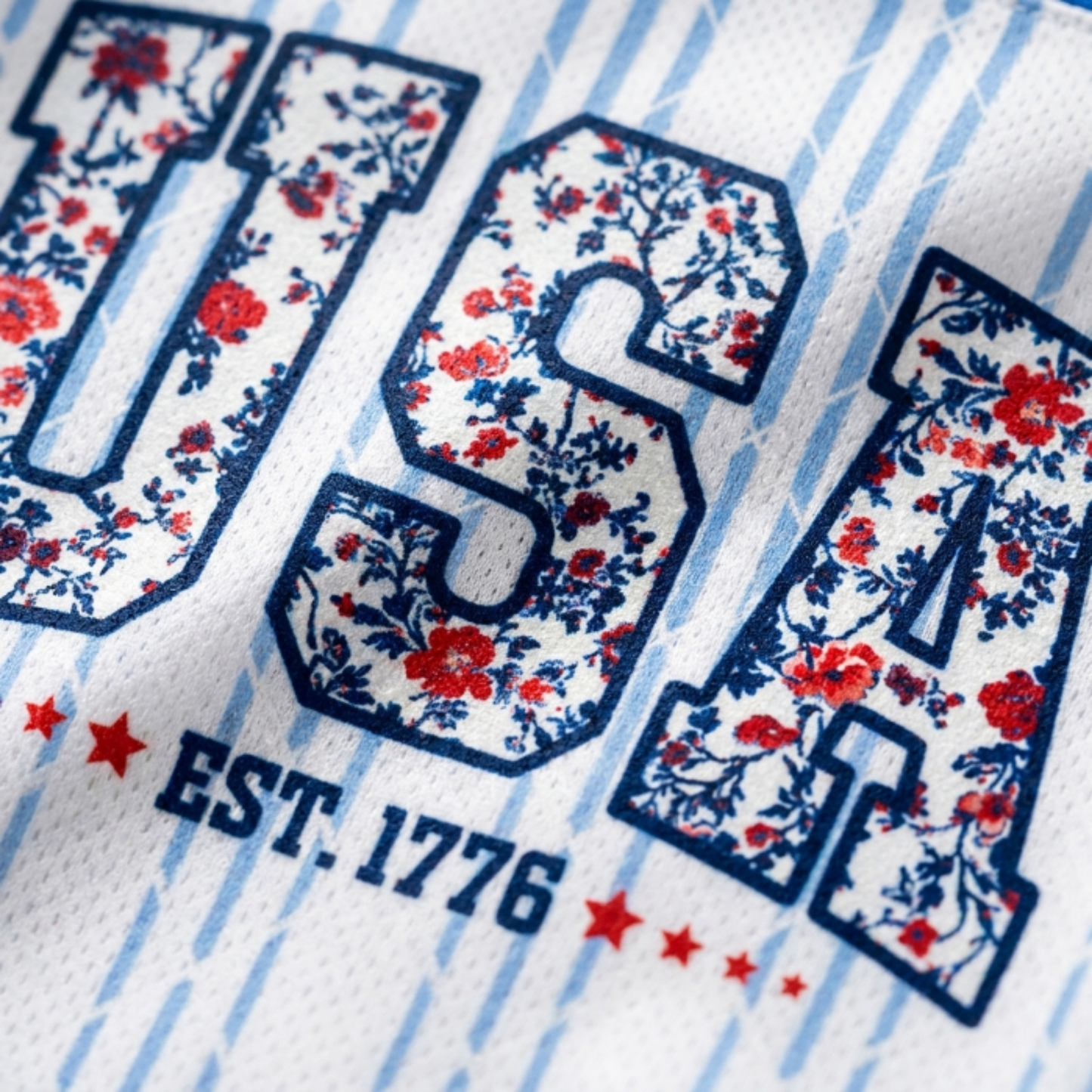 ChaoticClub 1776 USA Floral Mesh Jersey