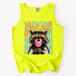 ChaoticClub Striped Feral Summer Raccoon Tank Top
