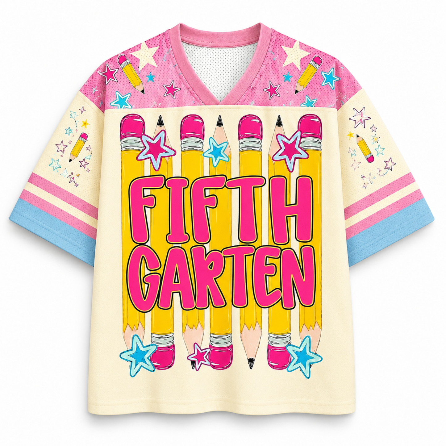 ChaoticClub Stripes Pencil Pink Gingham Grade Mesh Jersey