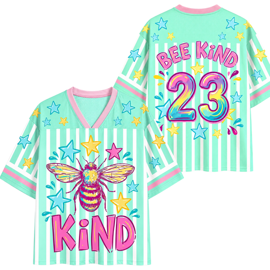 ChaoticClub Bee Kind Striped Mesh Jersey