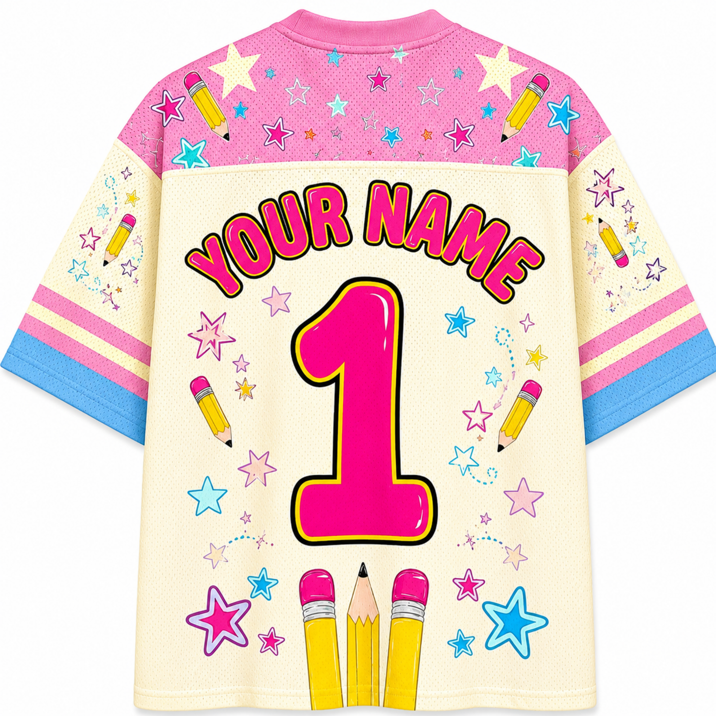 ChaoticClub Stripes Pencil Pink Gingham Grade Mesh Jersey