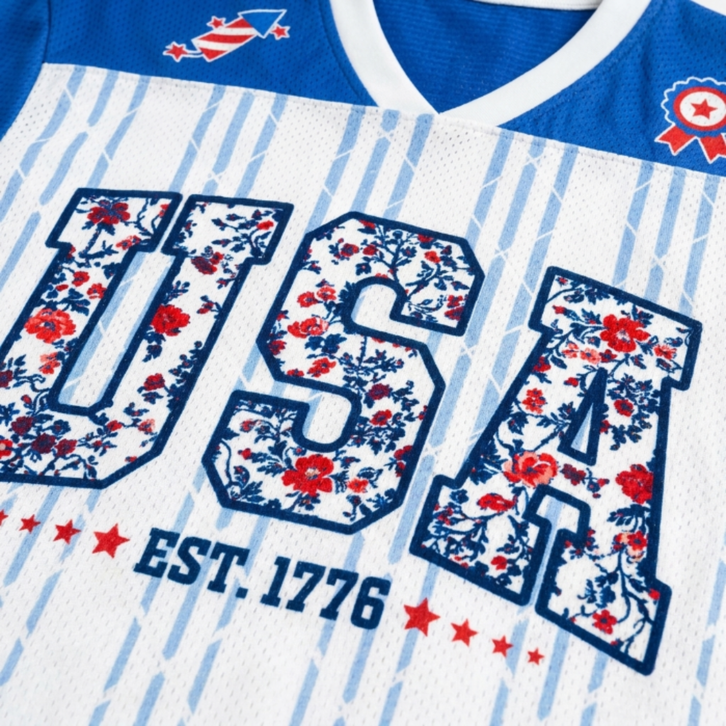 ChaoticClub 1776 USA Floral Mesh Jersey
