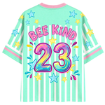 ChaoticClub Bee Kind Striped Mesh Jersey