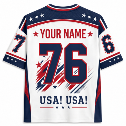 ChaoticClub Off To Watch Soccer USA Personalized Mesh Jersey