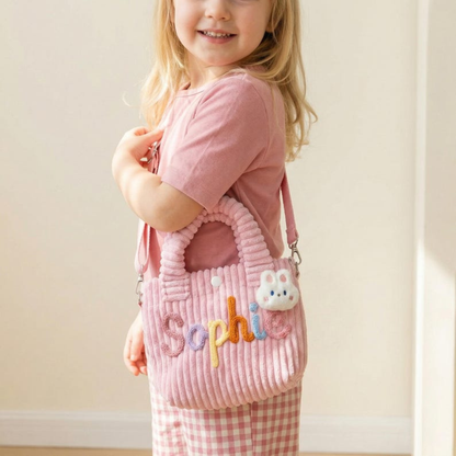 Personalized Toddler Purse with Cute Charm Corduroy Kids
