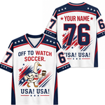 ChaoticClub Off To Watch Soccer USA Personalized Mesh Jersey