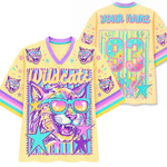 Chaotic Club Mascot Neon Striped School Pride Game Day Mesh Jersey