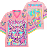 Chaotic Club Mascot Neon Striped School Pride Game Day Mesh Jersey