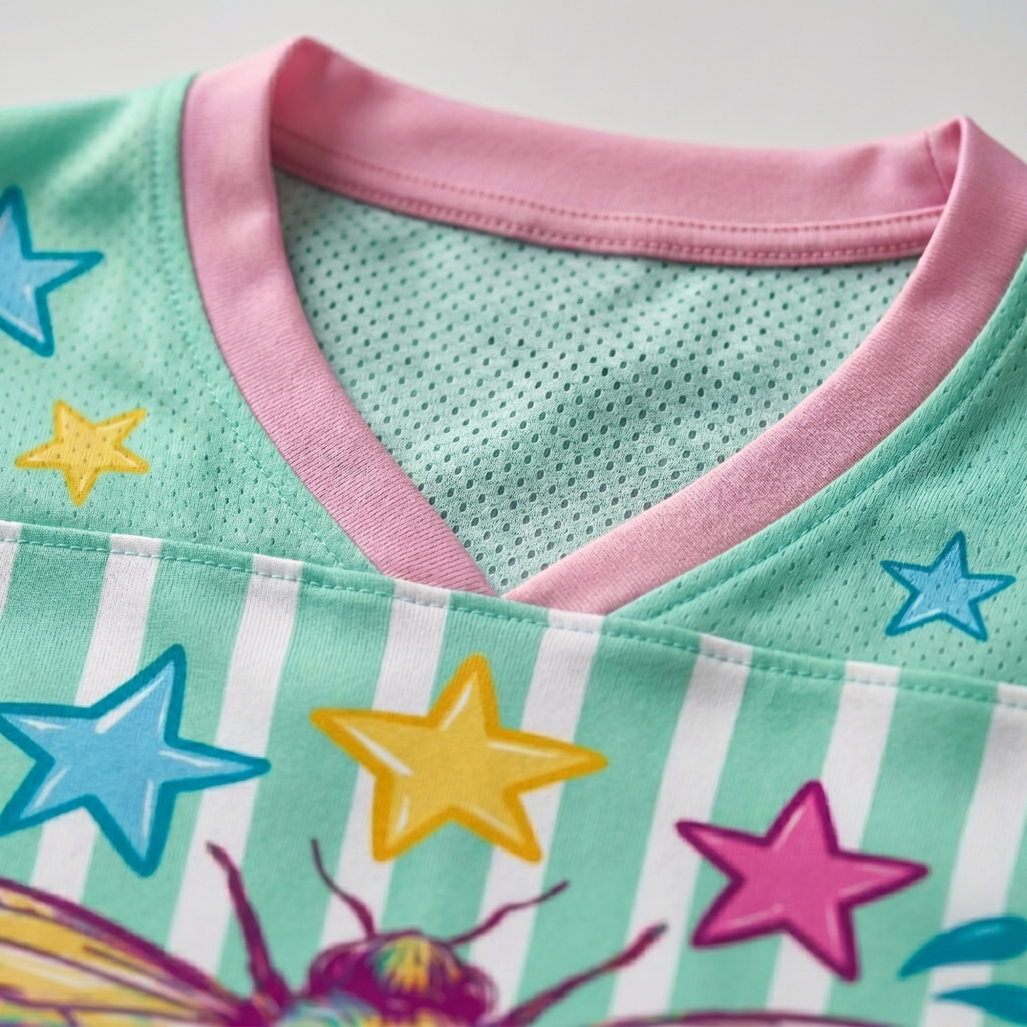 ChaoticClub Bee Kind Striped Mesh Jersey