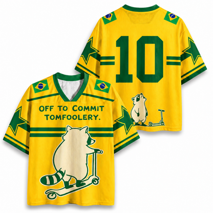 ChaoticClub Off To Commit Tomfoolery Brazil Mesh Jersey