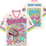 Chaotic Club Mascot Neon Striped School Pride Game Day Mesh Jersey