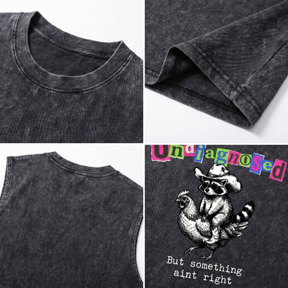 ChaoticClub Undiagnosed Racoon Chicken Wash Tanktop