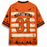 Chaotic Club Halloween Bats Stripes Spooky Season Mesh Jersey