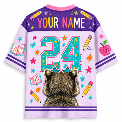 ChaoticClub Bubble Gum Raccoon Back to School Mesh Jersey