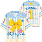 ChaoticClub Coquette Back To School Pencil Bow Mesh Jersey