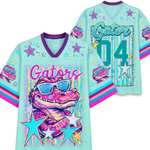 Chaotic Club Mascot Neon Striped School Pride Game Day Mesh Jersey