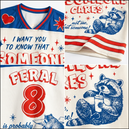 ChaoticClub I Want You To know Someone Cares Raccoon Mesh Jersey